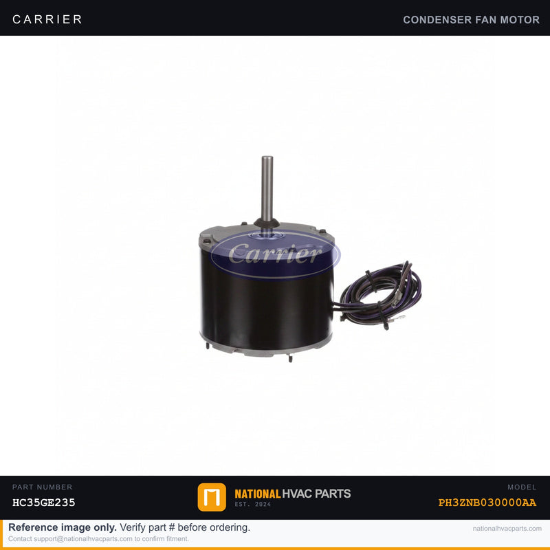 OEM Carrier Condenser Fan Motor Replacement for PH3ZNB030000AA