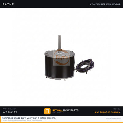 OEM Payne Condenser Fan Motor 1/4 HP for PA13NR03000GABAA