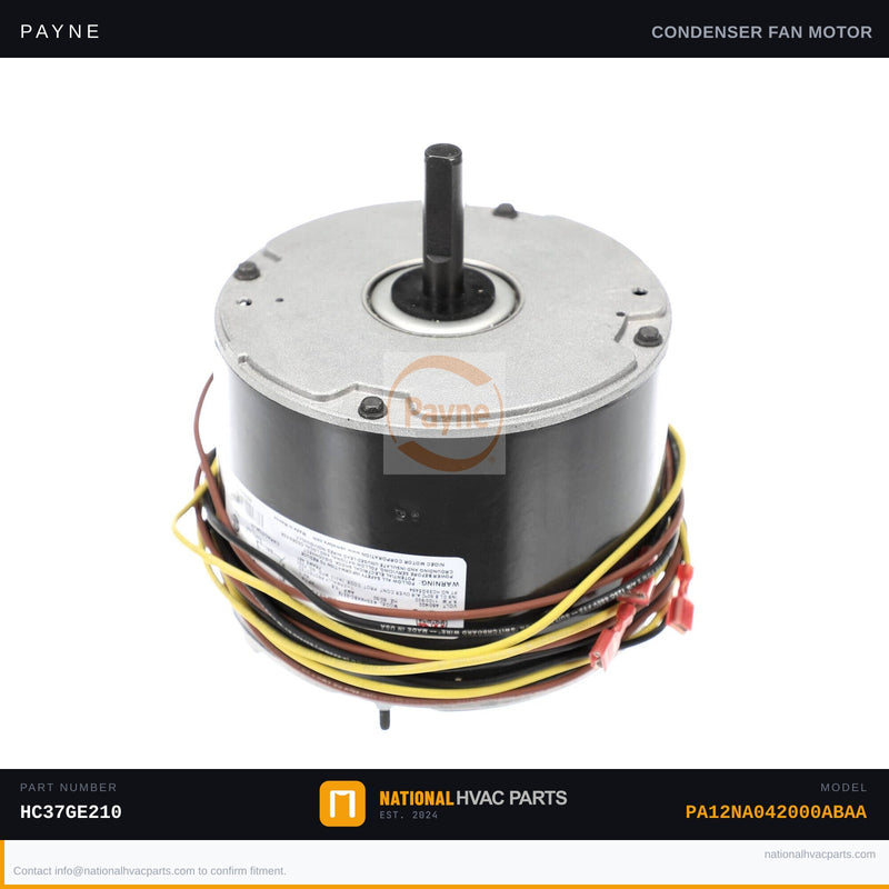 OEM Payne Condenser Fan Motor 1/4-1/2 HP for PA12NA042000ABAA