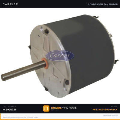 OEM Carrier Condenser Fan Motor HC39GE226 for PH13NA048000ABAA