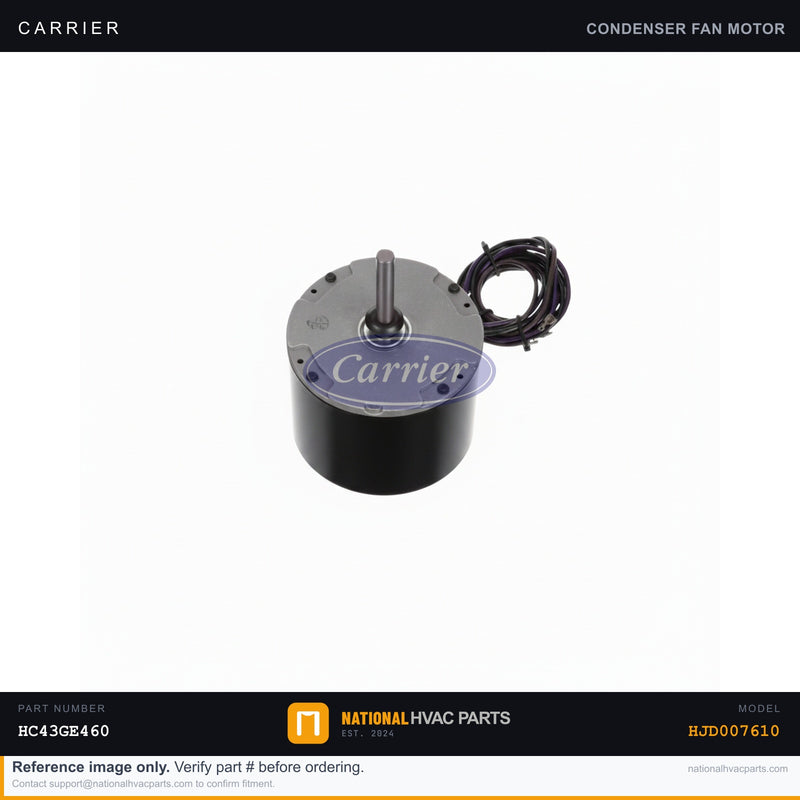 OEM Carrier Condenser Fan Motor HC43GE460 for HJD007610