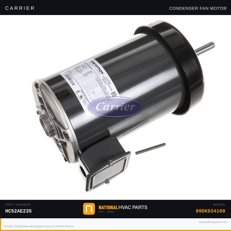 OEM Carrier Condenser Fan Motor HC52AE235 for 09DK034100