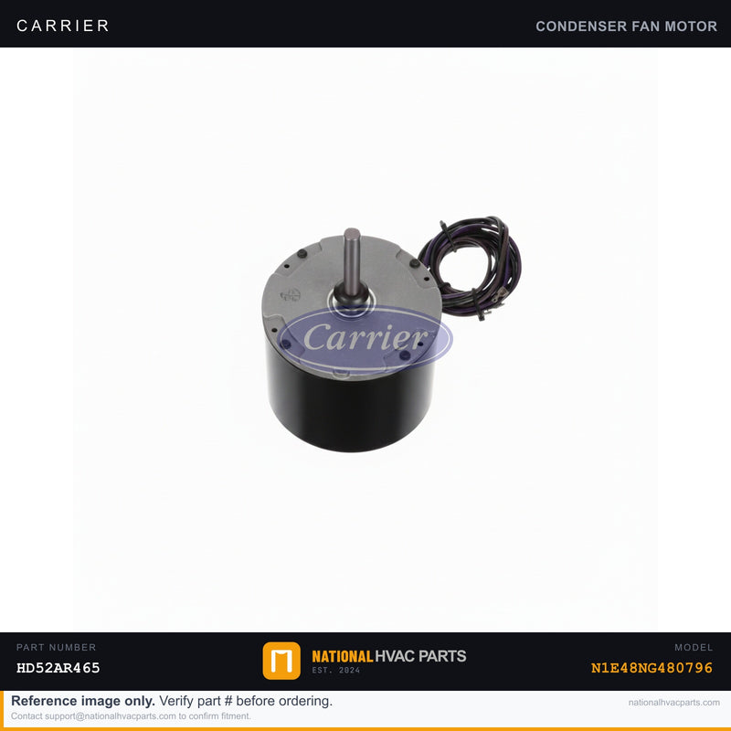 OEM Carrier Condenser Fan Motor HD52AR465 for N1E48NG480796