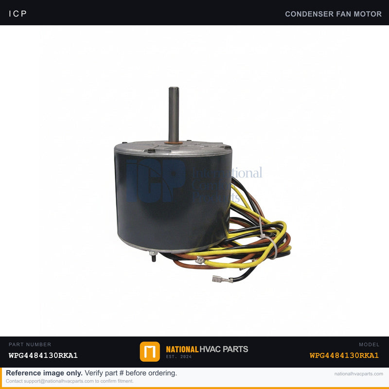ICP Condenser Fan Motor for WPG4484130RKA1 – 1/5 HP 810 RPM | Ships Today