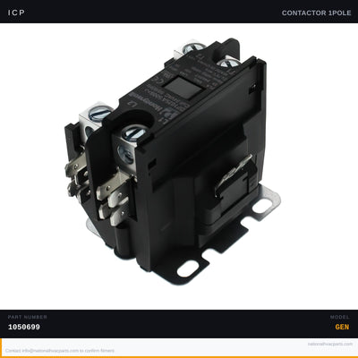 ICP 1-Pole 25A Contactor for YJ030GA1 — OEM 1050699 24V Coil | Ships Today