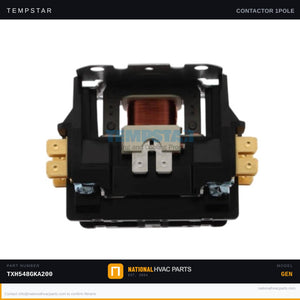Tempstar 1-Pole 30A Contactor for TXH548GKA200 — 24V Coil w/ Shunt | Ships Today