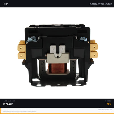 ICP 1-Pole 30A Contactor for WPG4304060LKA1 — 24V Coil w/ Shunt OEM 1172472 | Ships Today