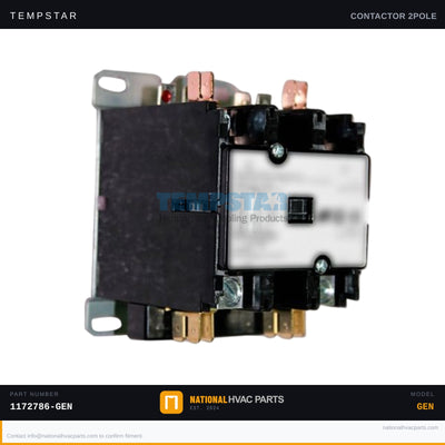 Tempstar 2-Pole 40A Contactor for T4H560GKB100 — 24V Coil | Ships Today