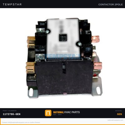 Tempstar 2-Pole 40A Contactor for T4H460GKB200 — 24V Coil | Ships Today