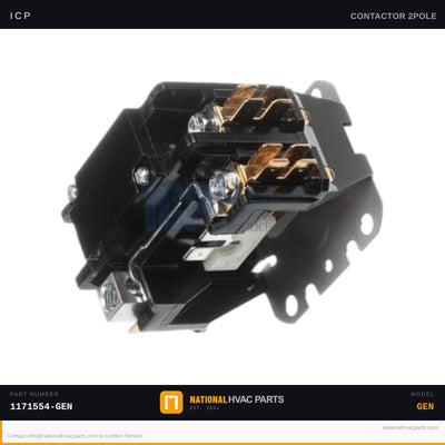 ICP 2-Pole 30A Contactor for RHS243S0EA0AAAA — 24V Coil | Ships Today