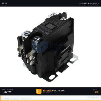 ICP 2-Pole 40A Contactor for WCA3604GKA1 — OEM 1176763 | Ships Today
