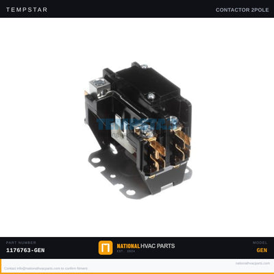 Tempstar 40A Contactor for TCH960GKA100 — 2-Pole 24V Coil | Ships Today