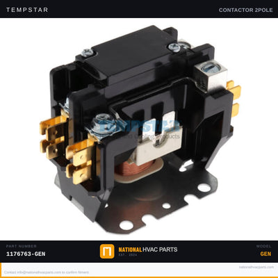 Tempstar 40A Contactor for TCH660GKA200 — 2-Pole 24V Coil | Ships Today