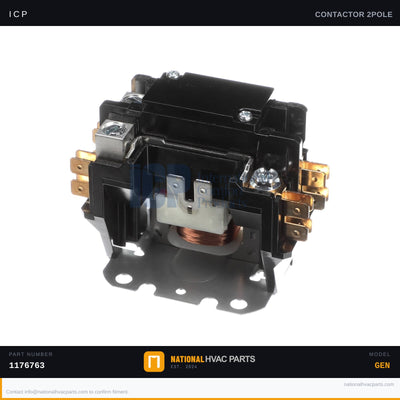 ICP 2-Pole 40A Contactor for WCA3602GKR301 — OEM 1176763 | Ships Today
