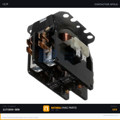 ICP 2-Pole 30A Contactor for RHS243L0FA0AAAA — 24V Coil, 40A 3-Pole Option | Ships Today