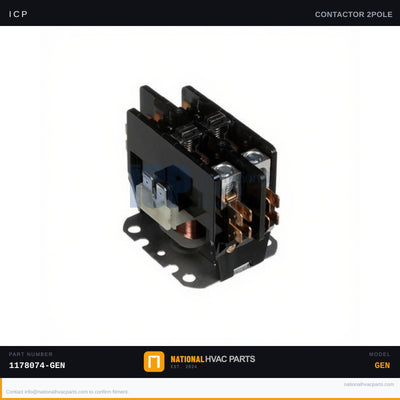 ICP 2-Pole 30A Contactor for RHS150S0AA0AAAA — 24V Coil | Ships Today