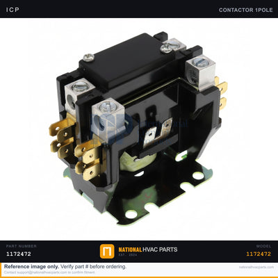 ICP 1-Pole 30A Contactor for WCA3364GKB2 — 24V Coil with Shunt | Ships Today