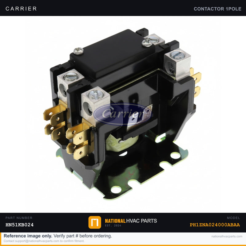 OEM Carrier Contactor 1-Pole 24V 25A for PH1ZNA024000ABAA