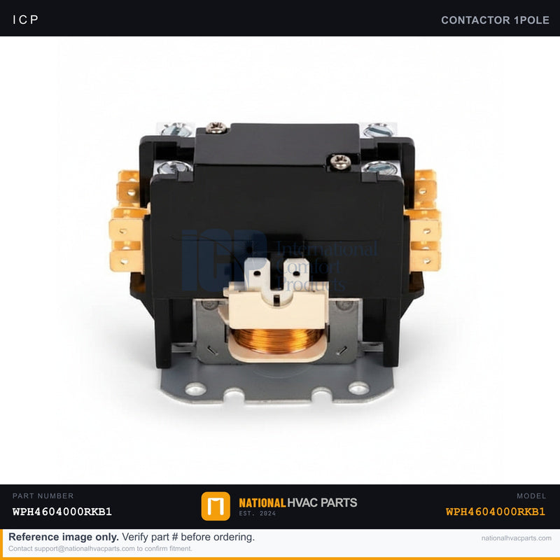 ICP 1-Pole 40A Contactor for WPH4604000RKB1 — 24V Coil | Ships Today