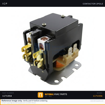 ICP 2-Pole 30A Contactor for RGS210LFAA0AAAA — 24V Coil | Ships Today