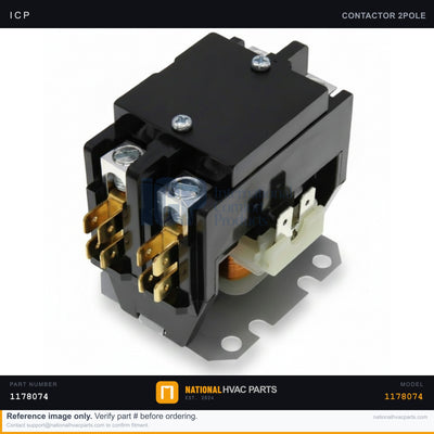 ICP 2-Pole 30A Contactor for RGS120LDAB0AAA — 24V Coil | Ships Today