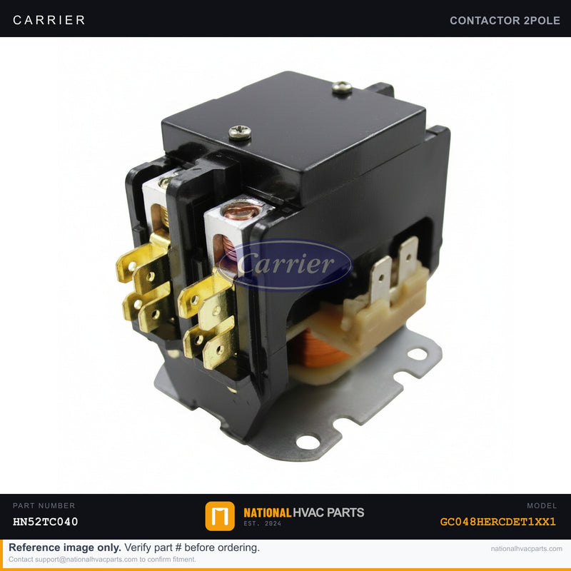 OEM Carrier Contactor 2-Pole 24V Coil for GC048HERCDET1XX1