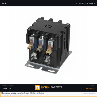 ICP 3-Pole 30A Contactor for RYMA75F001 — 24V Coil | Ships Today