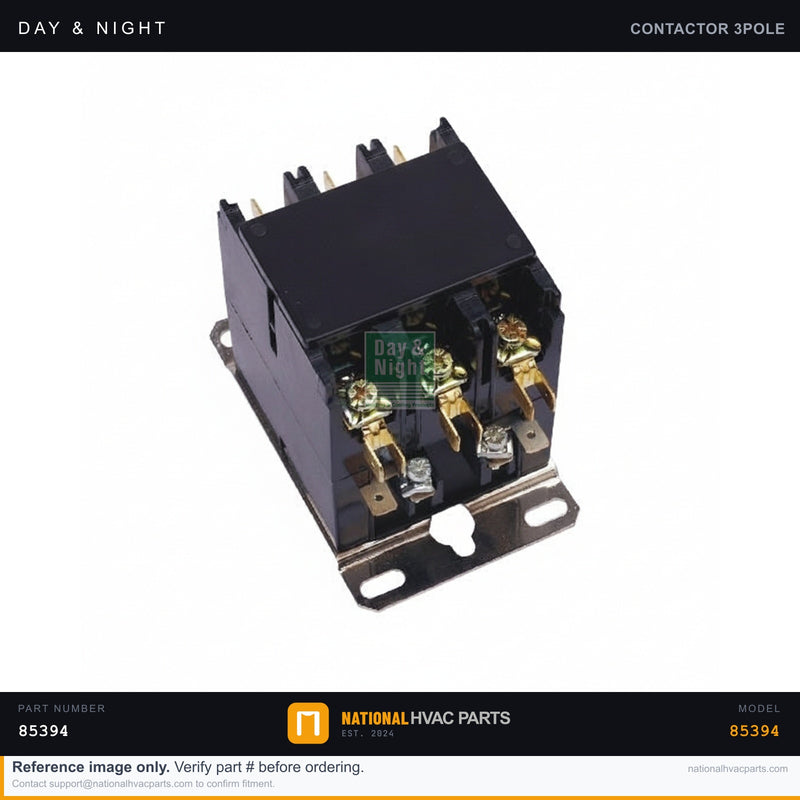 Day & Night 3-Pole 25A 24V Contactor for NRGA42 NRGA48 Series Condenser — Ships Today