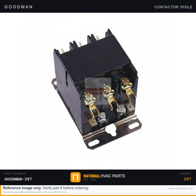OEM Goodman 25A 3-Pole 24V Contactor for CPC060XXX7BXJXAA — CONT3P025024VS