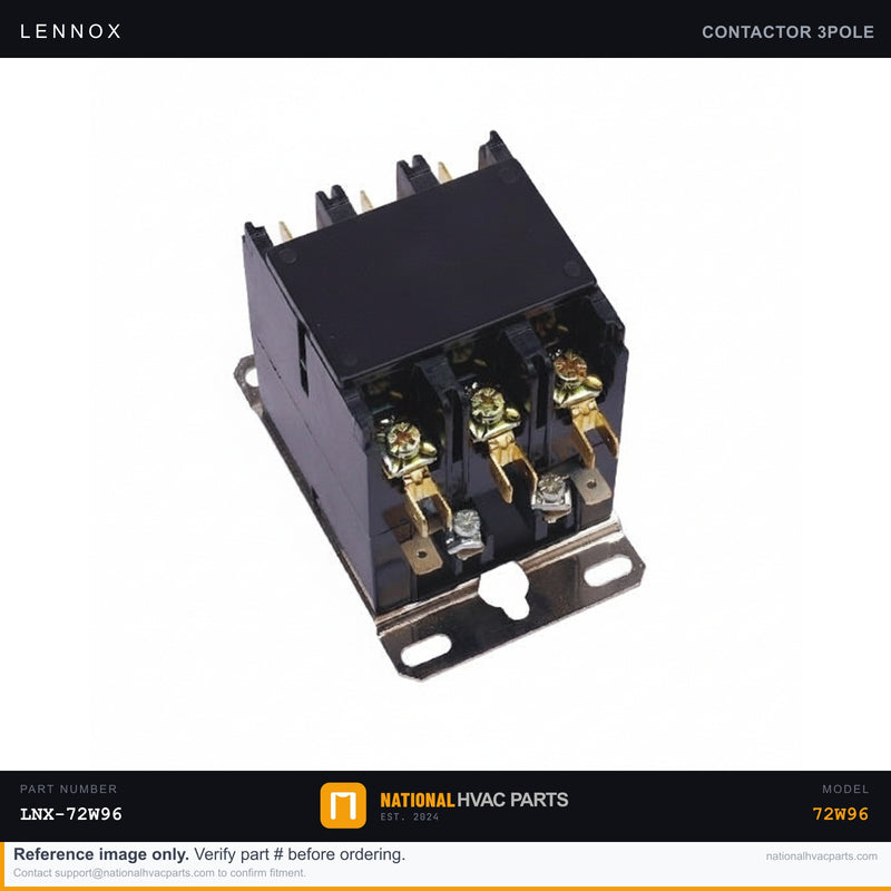 OEM Lennox 3-Pole Contactor 24V 22A — 72W96