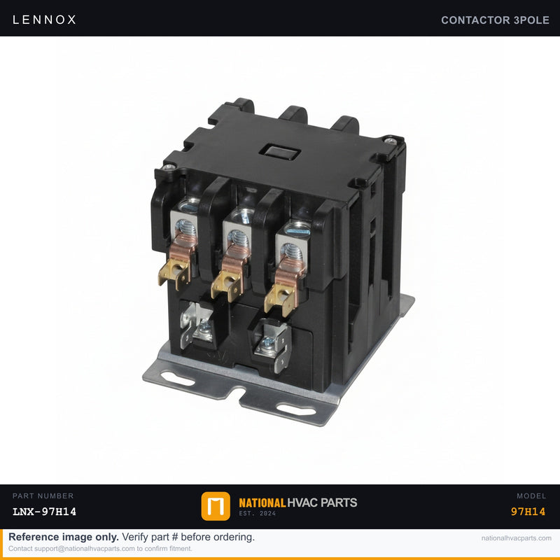 OEM Lennox Contactor 3-Pole 24V 60A — 97H14