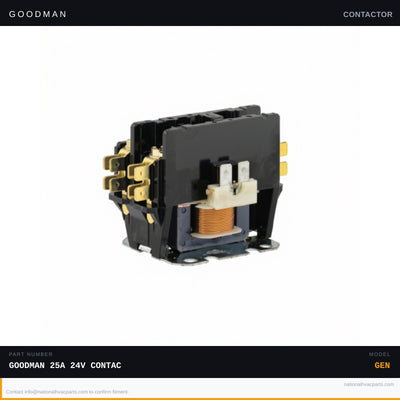 Goodman 25A 24V Contactor for CPC036XXX3DXXXBA — CONT3P025024VS