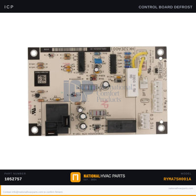 ICP Defrost Control Board for RYMA75H001A — Heat Pump | Ships Today