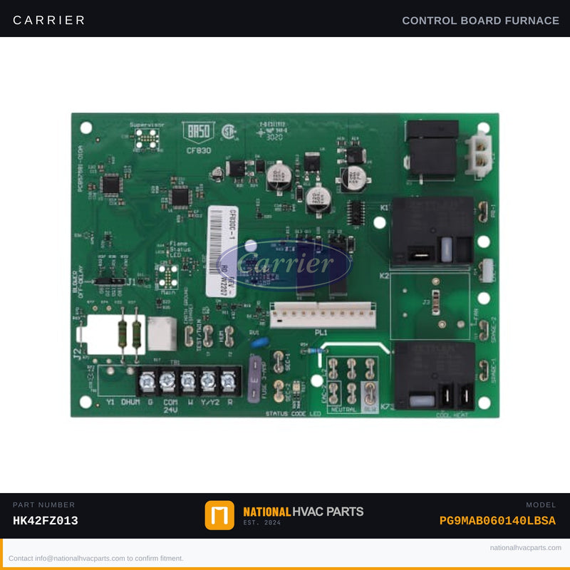 OEM Carrier Furnace Control Board for PG9MAB060140LBSA Gas Pack