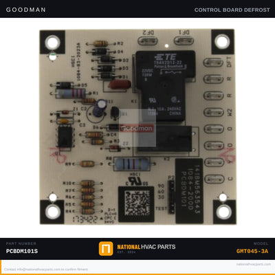 OEM Goodman Defrost Control Board for GMT045-3A Furnace — PCBDM101S