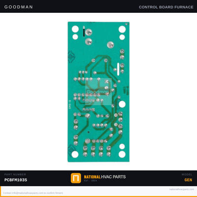 Goodman Time Delay Relay Board for CPC036XXX7BXJXBA — PCBFM103S