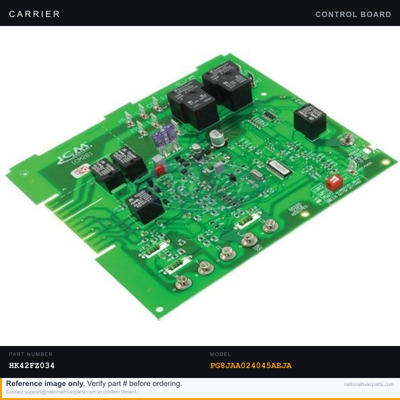OEM Carrier Integrated Furnace Control Board HK42FZ034 — PG8JAA024045A
