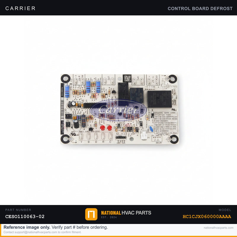 OEM Carrier Defrost Control Board CESO110063-02 — HC1CJX060000AAAA