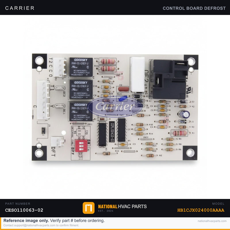 OEM Carrier Defrost Control Board CESO110063-02 — HB1CJX024000AAAA