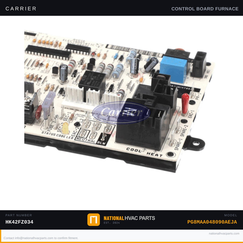 OEM Carrier Integrated Furnace Control Board HK42FZ034 — PG8MAA048090A