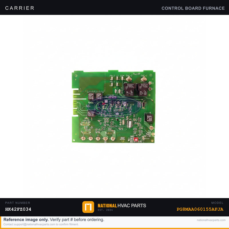 OEM Carrier Furnace Control Board for PG8MAA060155AFJA Units