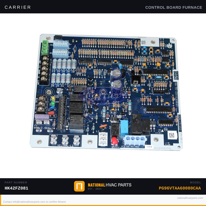 OEM Carrier Integrated Furnace Control Board HK42FZ081 for PG96VTAA600