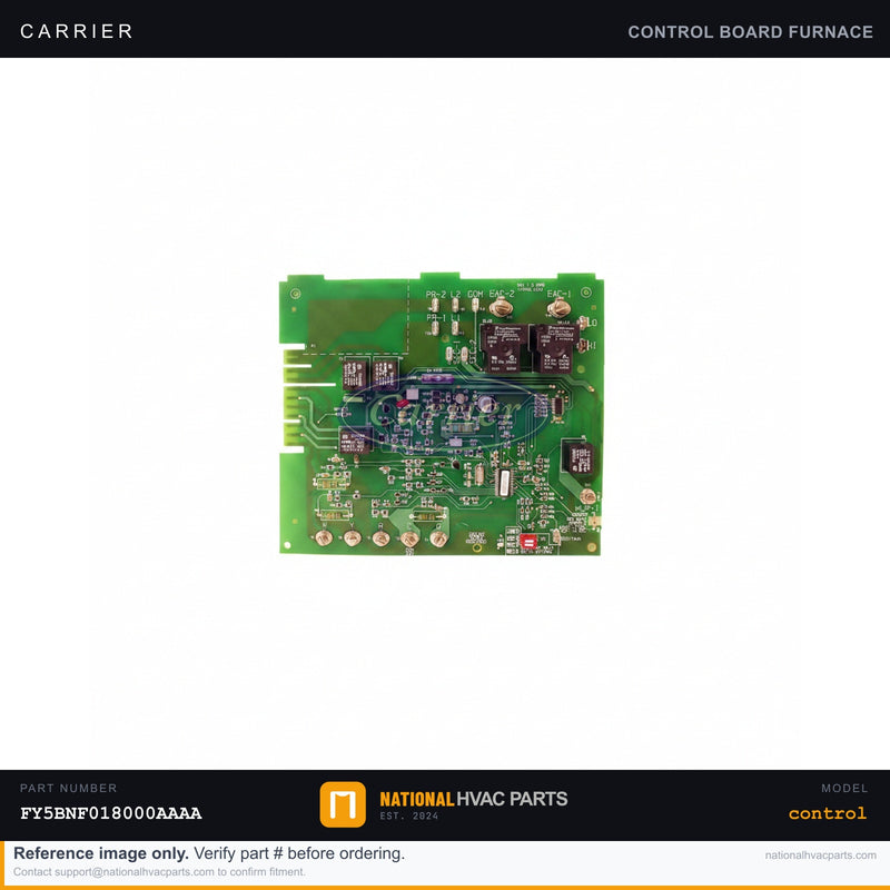 Genuine OEM Carrier Control Board for Fan Coil Model FY5BNF018000AAAA | National HVAC Parts