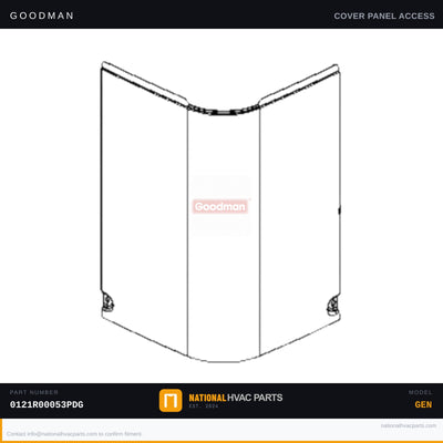 Goodman Control Box Cover for DSX160241AA — 0121R00053PDG