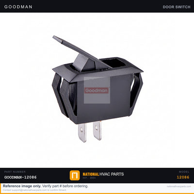 OEM Goodman Door Interlock Switch w/ Wires for GMPN080-4 — B1370820