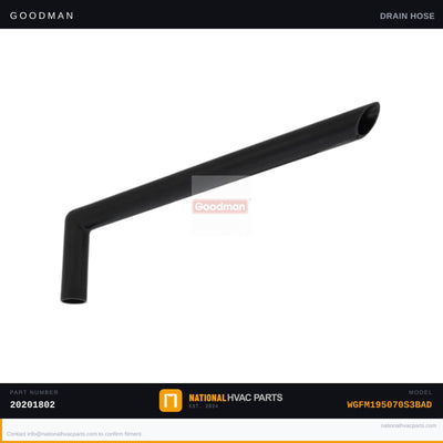 OEM Goodman Condensate Drain Hose Tube for WGFM195070S3BAD — 20201802