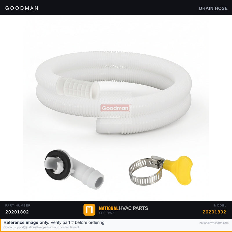 OEM Goodman Drain Hose Tube for ACSH960905DXAA — 20201802