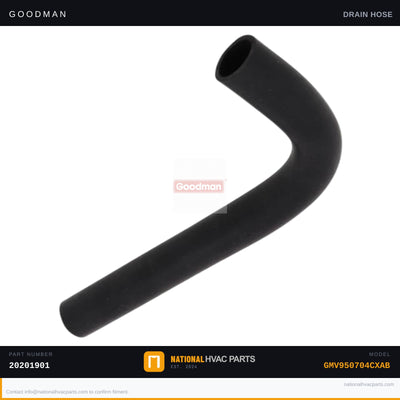 OEM Goodman Condensate Drain Hose Tube for GMV950704CXAB — 20201901