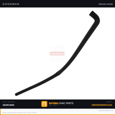 OEM Goodman 23" Condensate Drain Hose for AMEH960805CXAA — 20201902