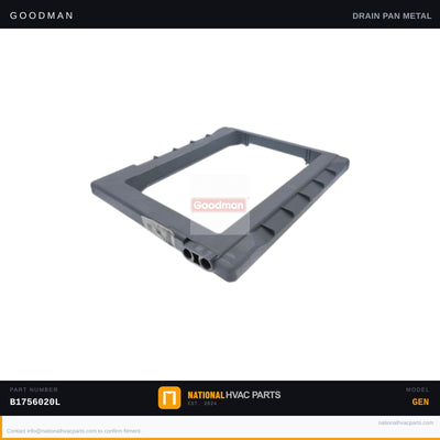 Goodman 23 x 20 in Vertical Drain Pan for ADPF304216AA — B1756020L